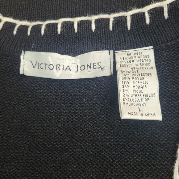 Victoria Jones Vintage Santa Christmas Vest Women's Size Large - Picture 6 of 6